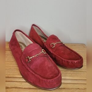 Sam Edelman Burgundy Suede Loafers